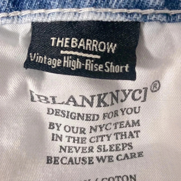 BLANKNYC jean shorts 28 the barrow vintage high rise short shorts 100% cotton - Picture 8 of 9